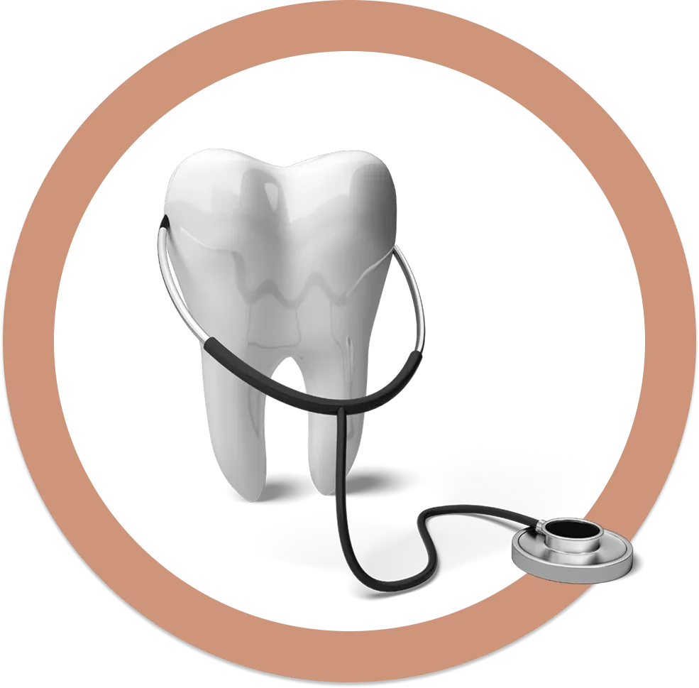 Tooth with a stethoscope