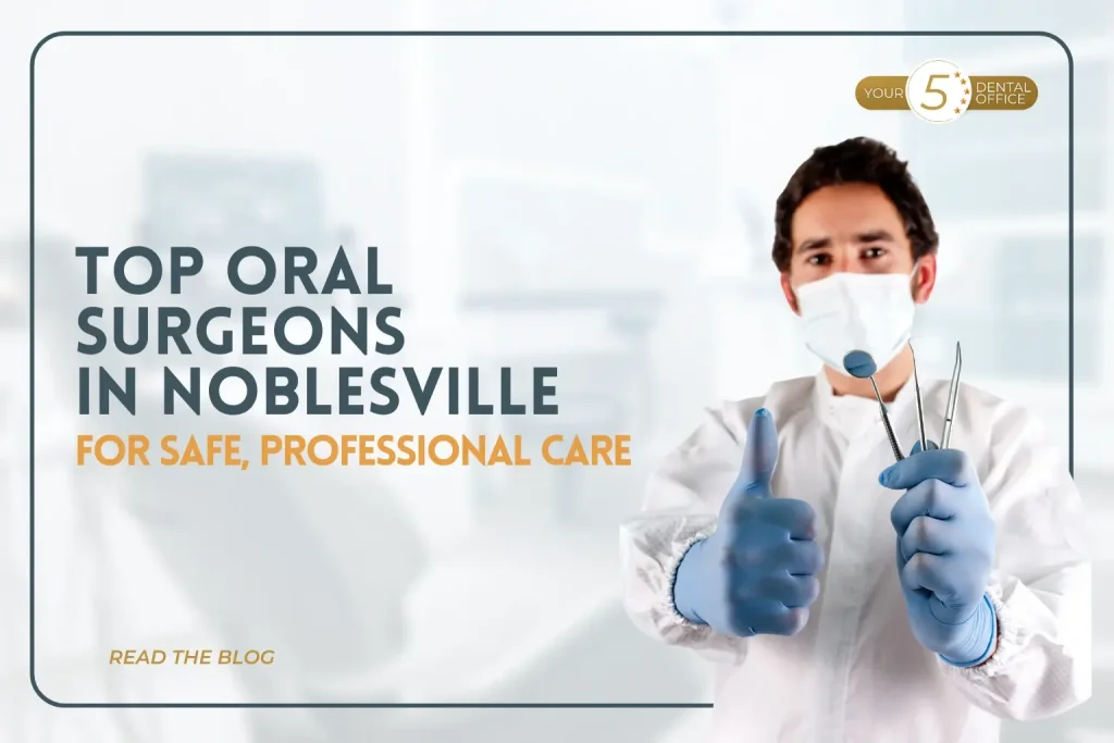 Oral surgeon in Noblesville giving thumbs up, providing safe and professional care.