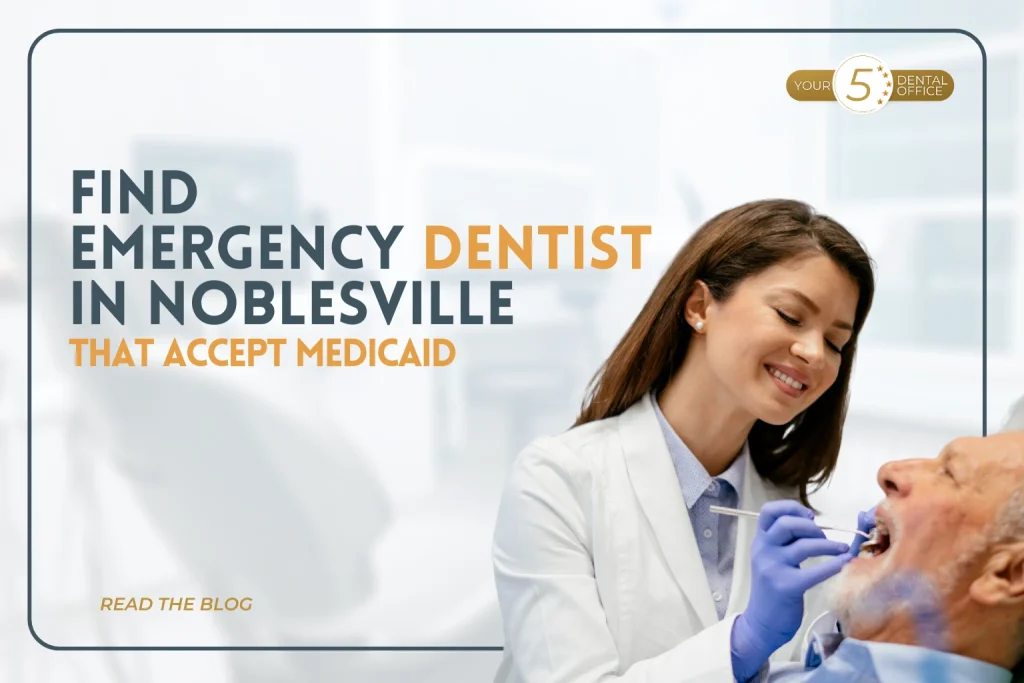 Skyview Dental: Emergency dentist in Noblesville, Indiana, accepting Medicaid, with a dentist examining a patient.